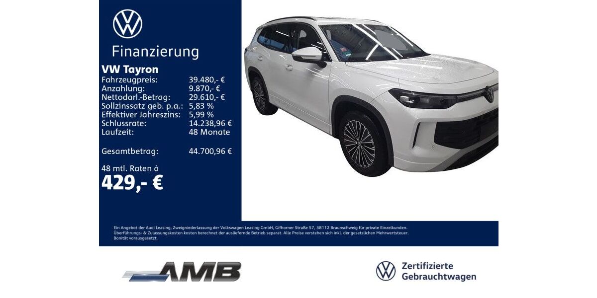 VW Tayron 9.460 km 39.480 &euro; Borna 04552