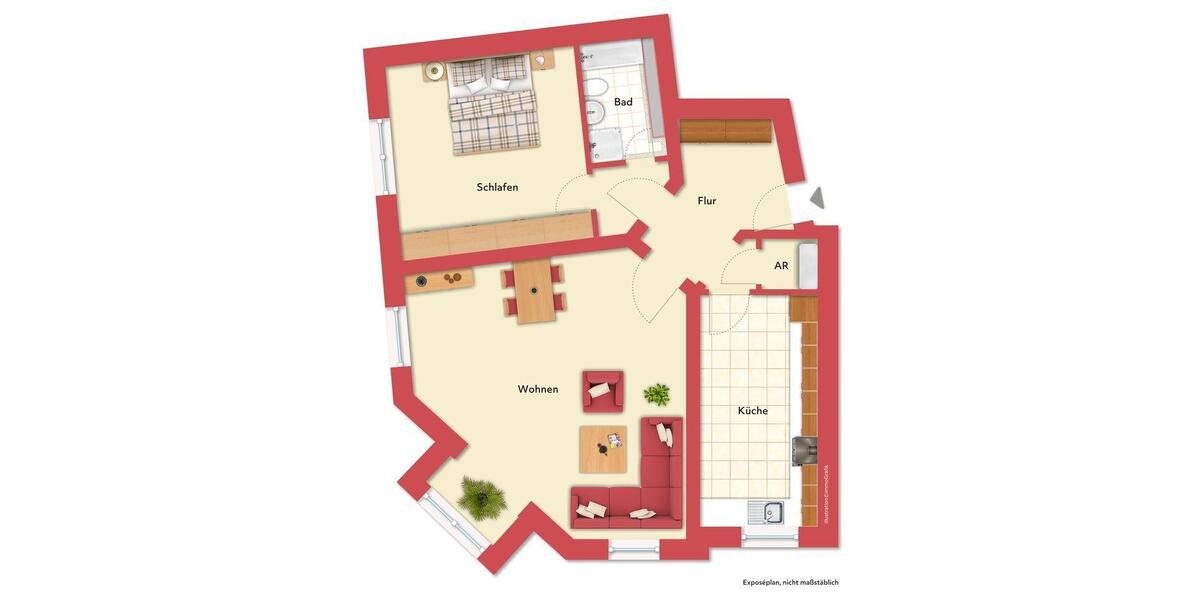 Etagenwohnung Leipzig Mitte - 2 Zimmer, 81 m&sup2;, 795&euro; | Angebot:25349243