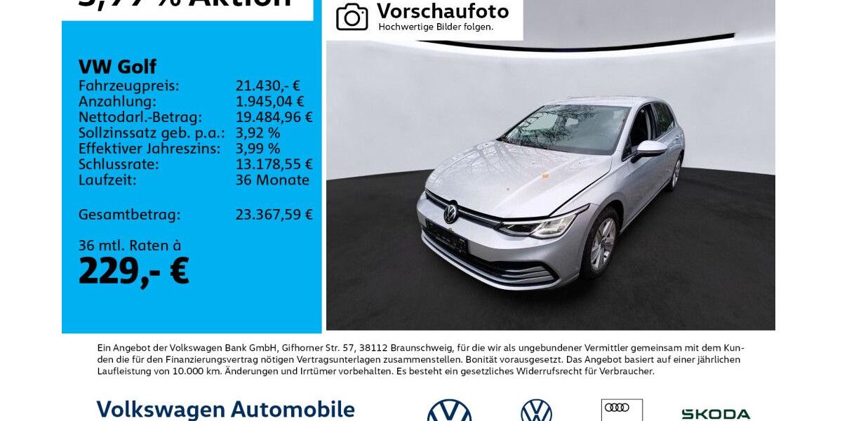 VW Golf 37.290 km 20.960 &euro; Leipzig 04178
