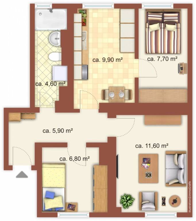 Möbel rein und Beine hoch - gemütliche 3 Zimmerwohnung sucht neue Bewohner