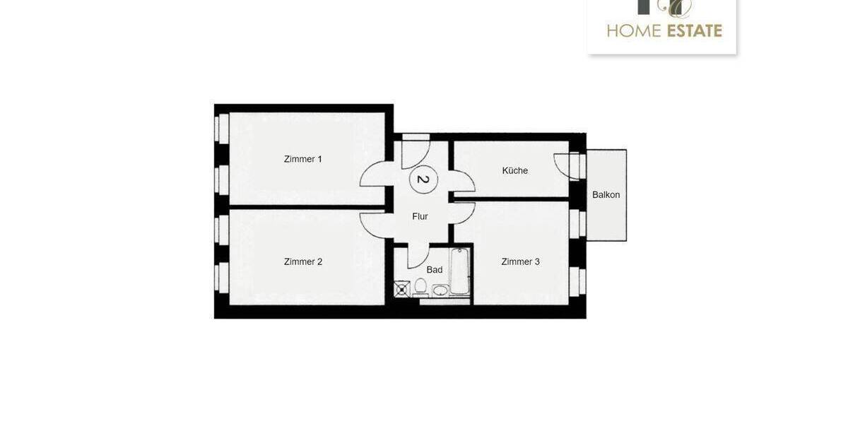 Etagenwohnung Leipzig Eutritzsch - 3 Zimmer, 75 m&sup2;, 250.000&euro; | Angebot:26597727