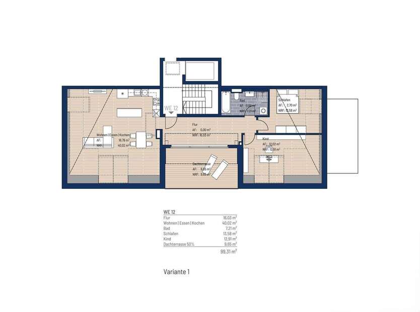 KfW40-Neubau: Traumwohnung mit Dachterrasse, 450m zum Kulkwitzer See, 3 Raum-Whg., Erstbezug 3 zimmer