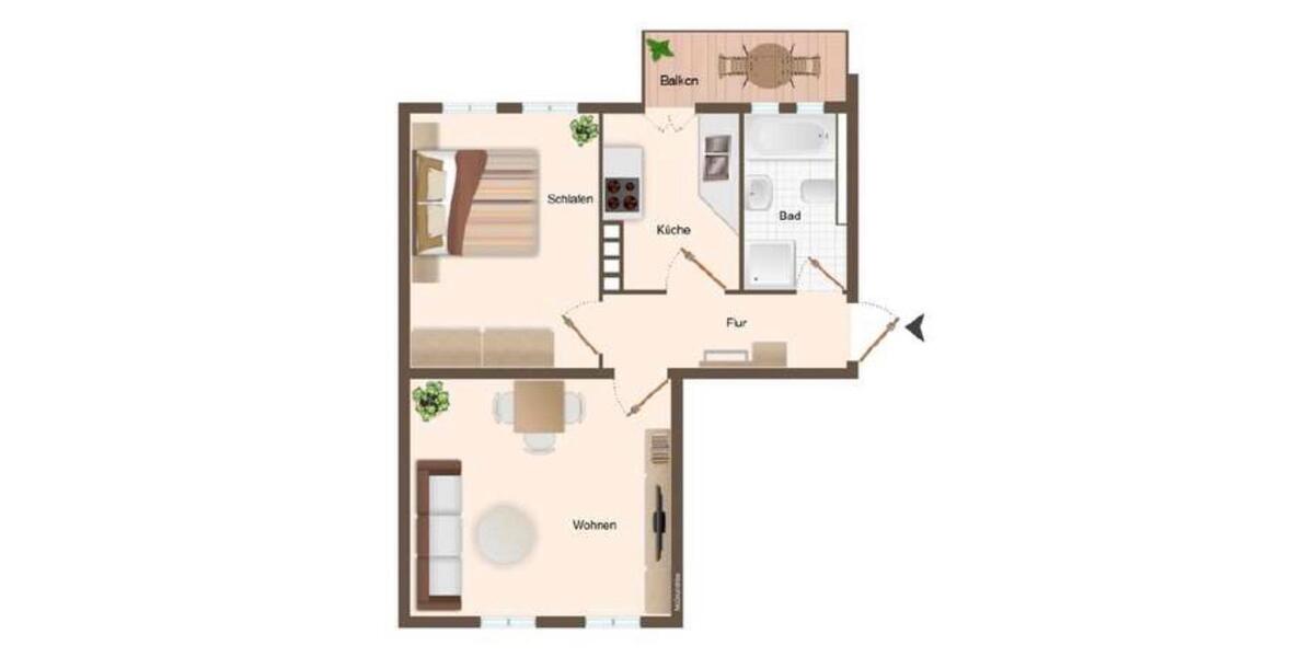 Etagenwohnung Leipzig Mitte - 2 Zimmer, 59 m&sup2;, 177.000&euro; | Angebot:27132287