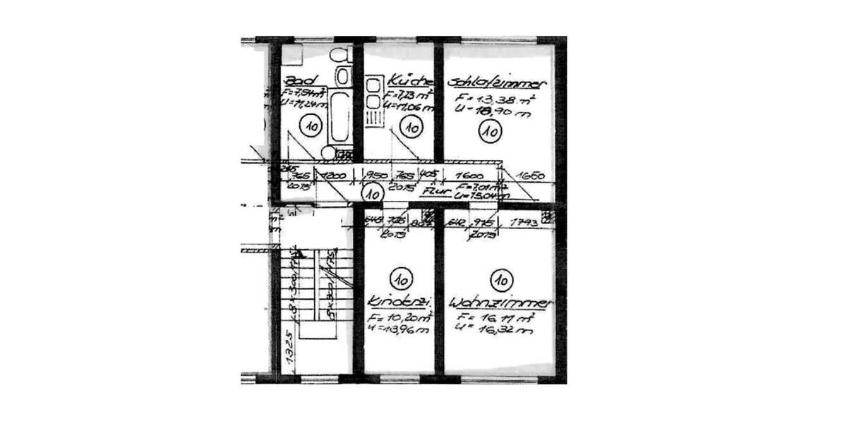 Etagenwohnung Wurzen Burkartshain - 3 Zimmer, 60 m&sup2;, 15.000&euro; | Angebot:25690173