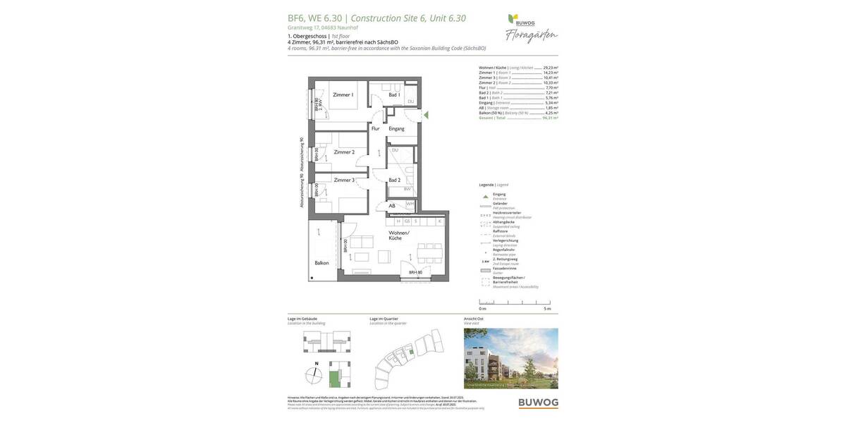 Etagenwohnung Naunhof - 4 Zimmer, 96 m&sup2;, 467.000&euro; | Angebot:26047244