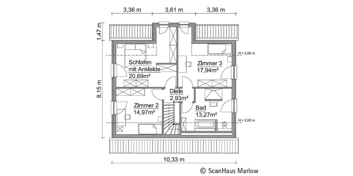 Einfamilienhaus Wiedemar - 5 Zimmer, 144 m&sup2;, 445.085&euro; | Angebot:26903186