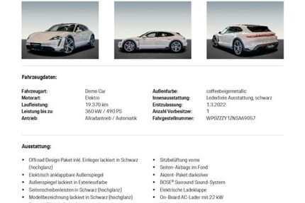 Porsche Taycan 73.500 km 71.000 &euro; Lützen 06686