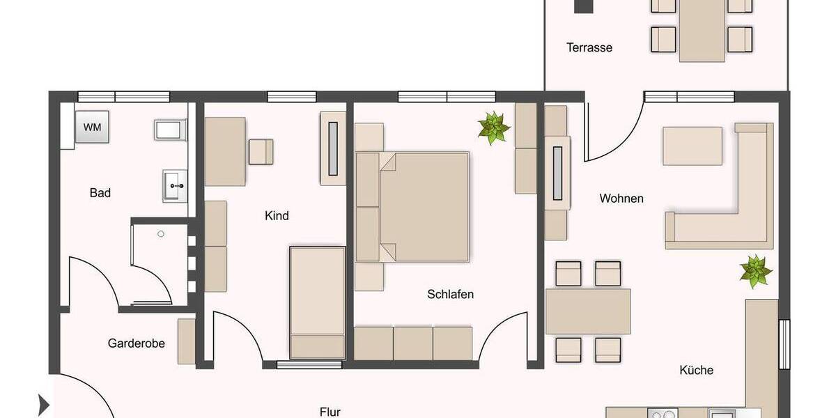 Etagenwohnung Zwenkau - 3 Zimmer, 69 m&sup2;, 295.000&euro; | Angebot:26306133