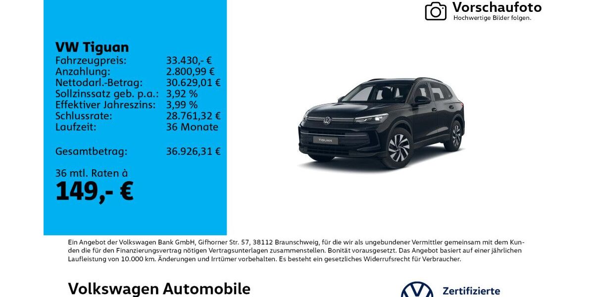 VW Tiguan 13.579 km 32.970 &euro; Leipzig 04277