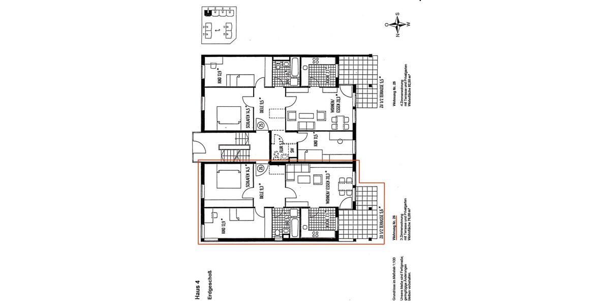 Erdgeschoßwohnung Leipzig Lausen-Grünau - 3 Zimmer, 74 m&sup2;, 304.000&euro; | Angebot:26182528