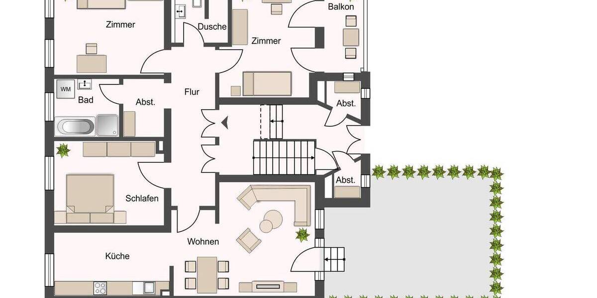 Etagenwohnung Leipzig Dölitz-Dösen - 4 Zimmer, 106 m&sup2;, 359.000&euro; | Angebot:26343601