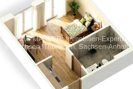Wohnung Zwenkau - 1 Zimmer, 40 m&sup2;, 988&euro; | Angebot:26745646