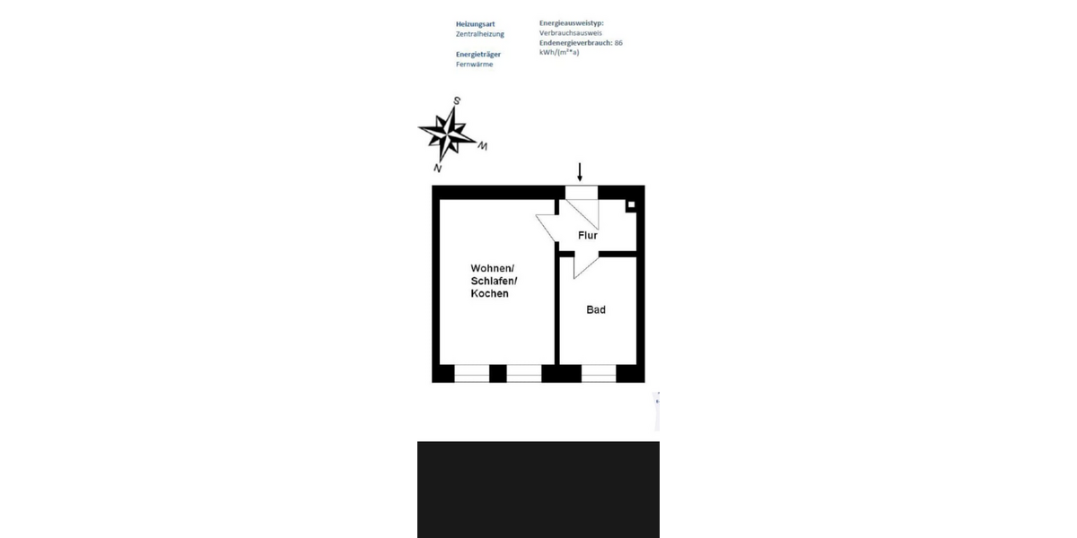 Etagenwohnung Leipzig Connewitz Connewitz - 1 Zimmer, 26 m&sup2;, 84.500&euro; | Angebot:26698153