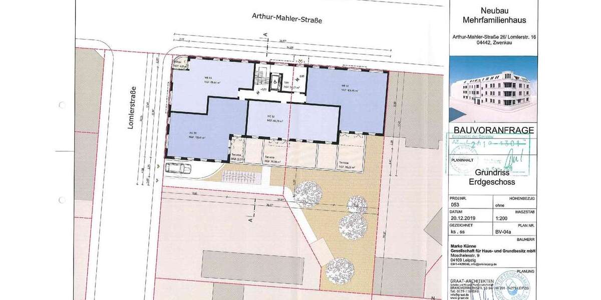 Grundstück mit Projektierung+positiver Bauvoranfrage für ca. 1.500 m² Wohnfläche zimmer
