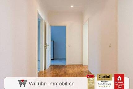 Bezugsfreie 2RW mit EBK und Balkon - beste Lage in Gohlis - Hochparterre - Parkett - Denkmal!
