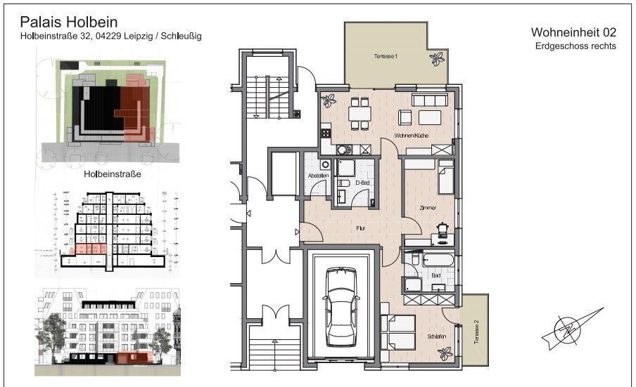 Erdgeschoßwohnung Leipzig Altwest - 3 Zimmer, 106 m&sup2;, 1.829&euro; | Angebot:25307847