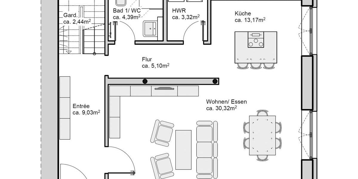 Reihenhaus Leipzig Ost - 4 Zimmer, 147 m&sup2;, 2.076&euro; | Angebot:24747257