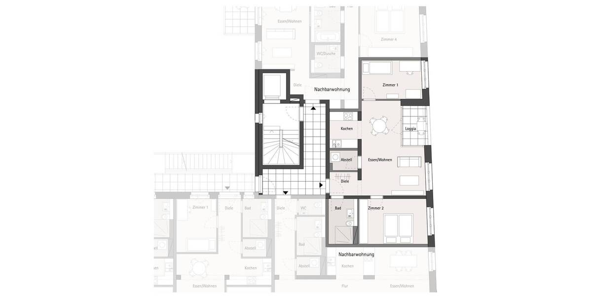 NEUBAU * Helle 3 Zimmer-Wohnung mit Loggia * KFW 40 und QNG 3 zimmer