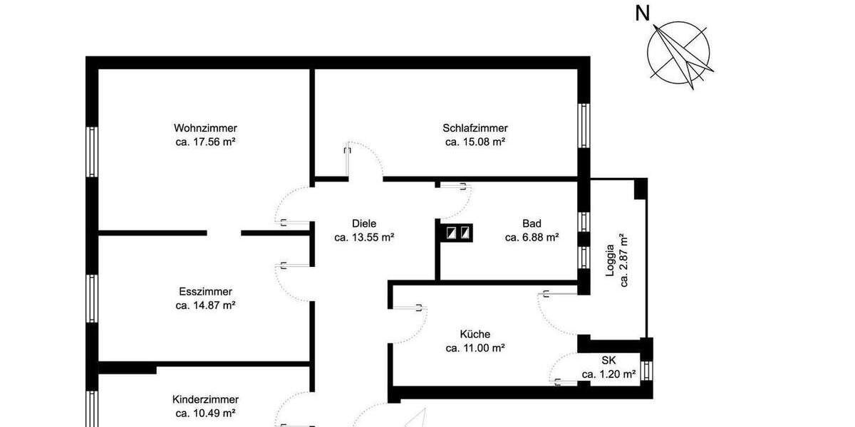Etagenwohnung Markkleeberg - 4 Zimmer, 93 m&sup2;, 320.000&euro; | Angebot:25691850