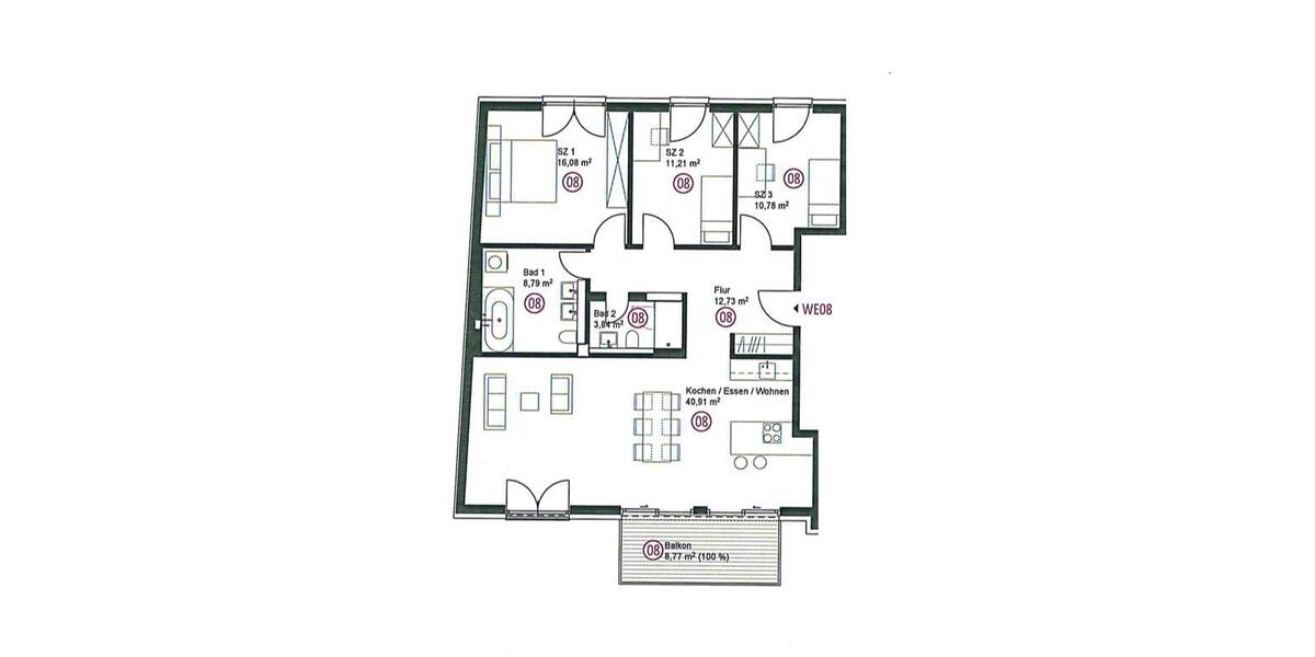 Etagenwohnung Leipzig Südost - 4 Zimmer, 105 m&sup2;, 1.582&euro; | Angebot:26249459