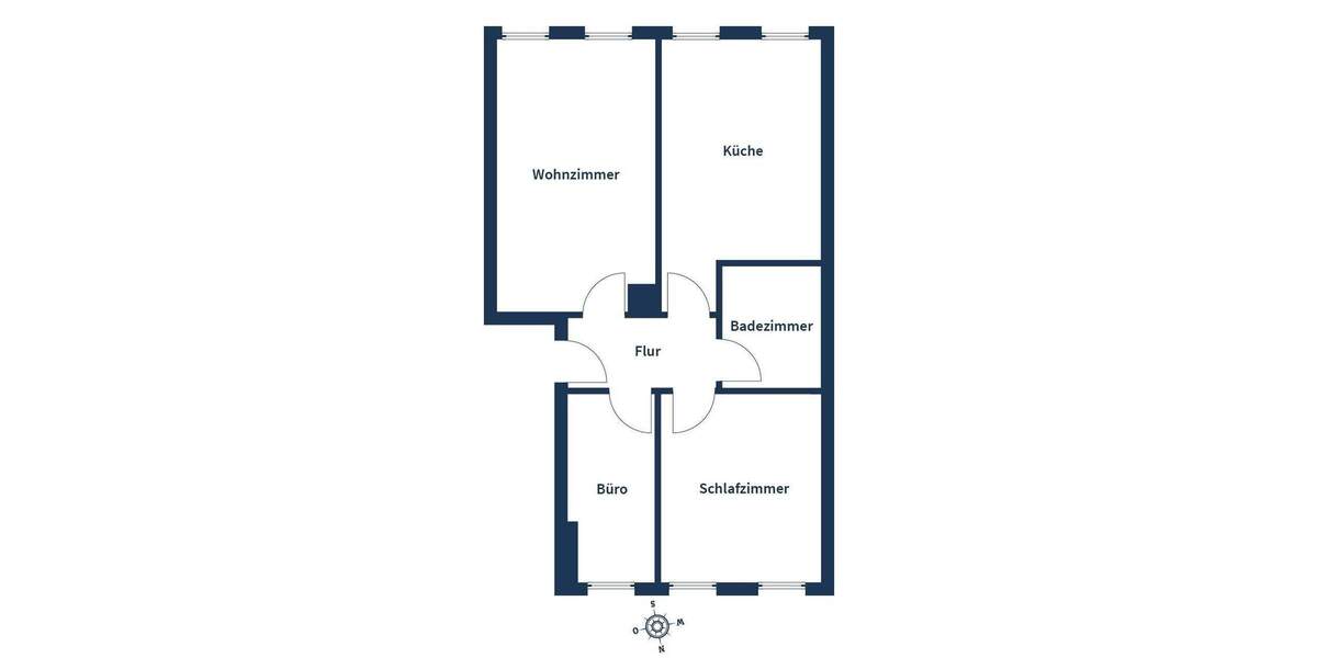 Etagenwohnung Leipzig Gohlis-Süd - 3 Zimmer, 58 m&sup2;, 139.000&euro; | Angebot:25677353