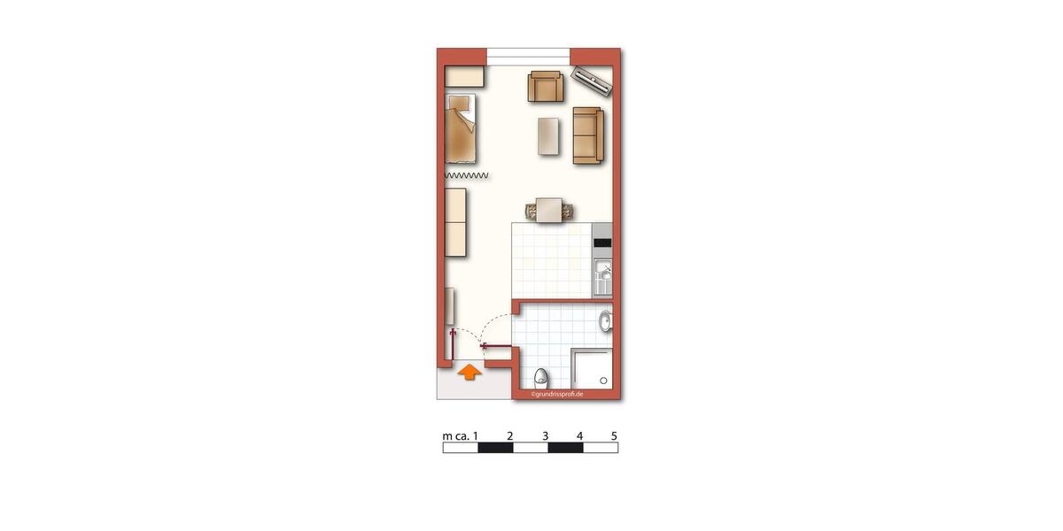 Etagenwohnung Wurzen - 1 Zimmer, 45 m&sup2;, 295&euro; | Angebot:24815386