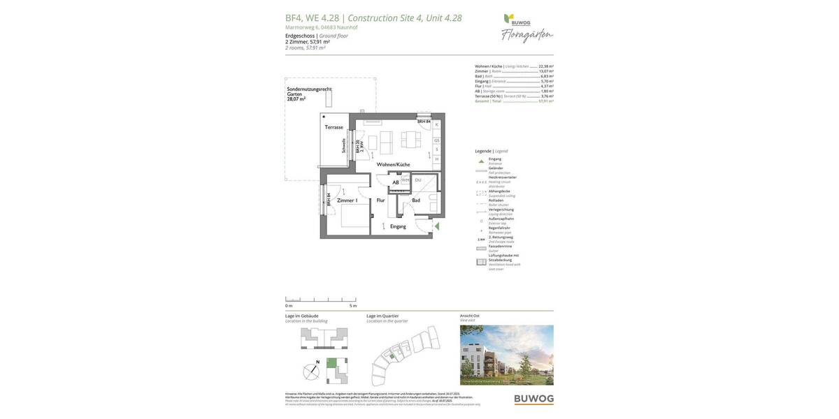 Etagenwohnung Naunhof - 2 Zimmer, 57 m&sup2;, 295.000&euro; | Angebot:25804220