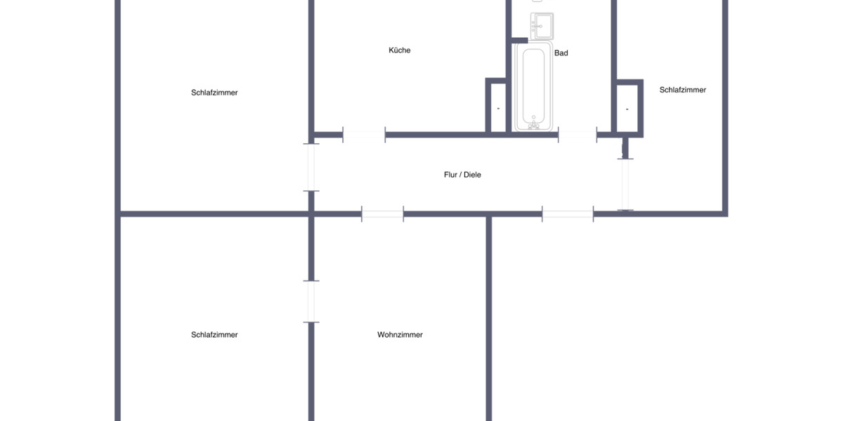 Dachgeschoßwohnung Schkeuditz - 4 Zimmer, 75 m&sup2;, 599&euro; | Angebot:26233936