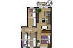 Etagenwohnung Borna - 3 Zimmer, 58 m&sup2;, 420&euro; | Angebot:25861220