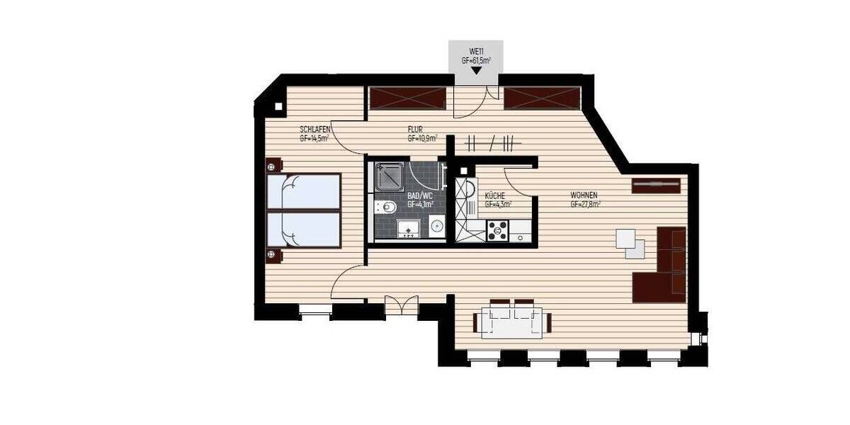 Etagenwohnung Leipzig Schönefeld-Abtnaundorf - 5 Zimmer, 143 m&sup2;, 378.950&euro; | Angebot:26486958