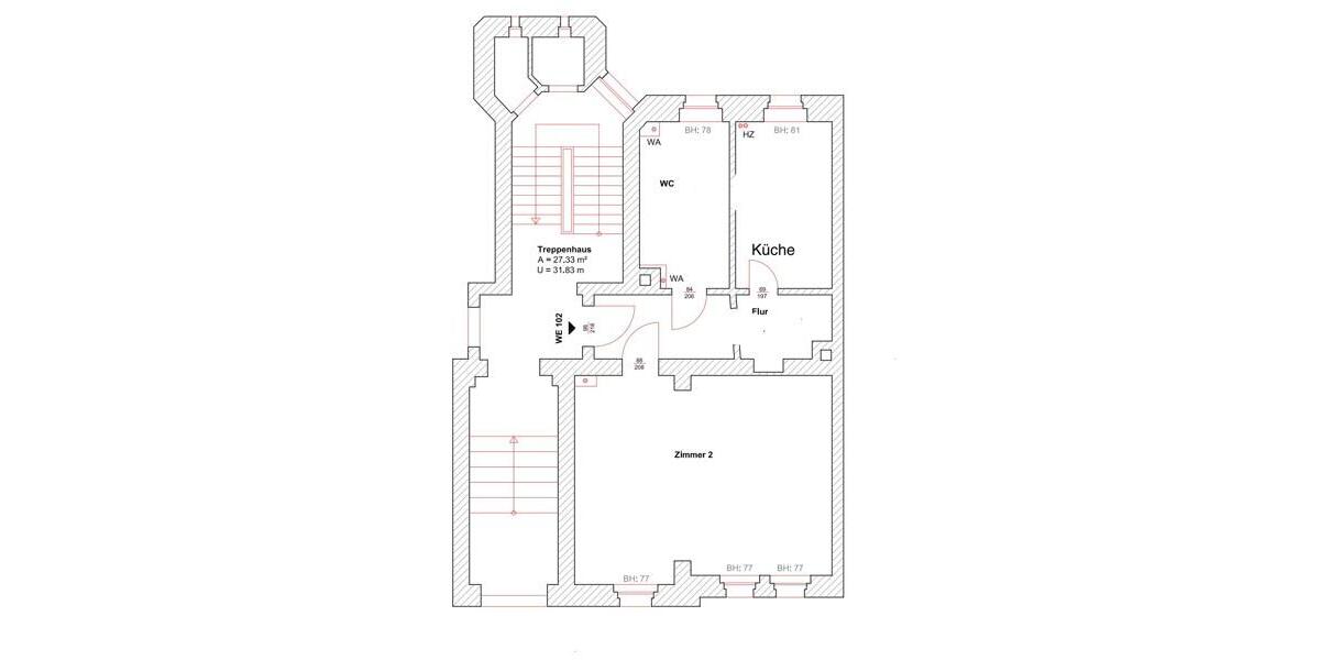 Erdgeschoßwohnung Leipzig Nordost - 1 Zimmer, 57 m&sup2;, 488&euro; | Angebot:24530240