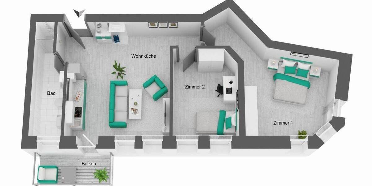 Etagenwohnung Leipzig Möckern - 3 Zimmer, 85 m&sup2;, 1.150&euro; | Angebot:26904380