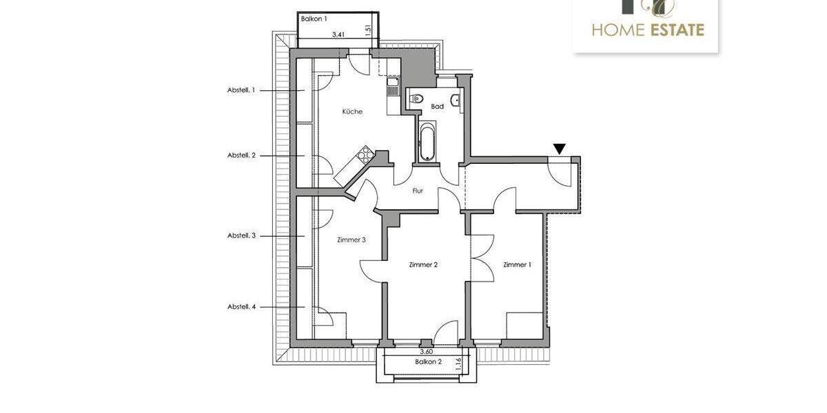 Etagenwohnung Leipzig Plagwitz - 3 Zimmer, 105 m&sup2;, 400.000&euro; | Angebot:26918234