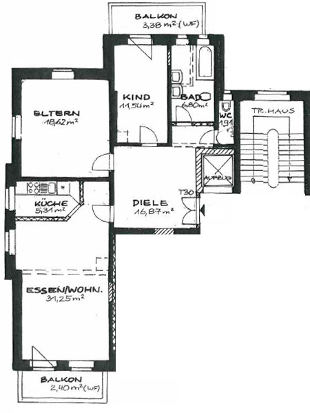 GOHLIS SÜD + 3 RAUM WOHNUNG MIT 2 BALKONEN IN BESTLAGE - Etagenwohnung Leipzig Mitte | Angebot:11962875