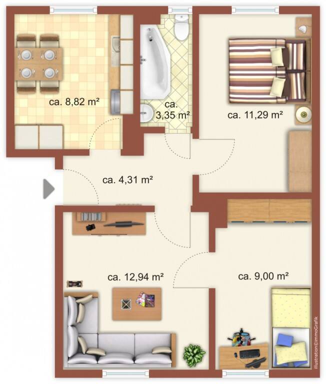 Gemütliche 3-RaumWohnung sucht Nachmieter