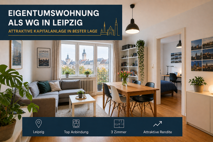 Wohnung Leipzig Ost - 3 Zimmer, 66 m&sup2;, 234.600&euro; | Angebot:26381143