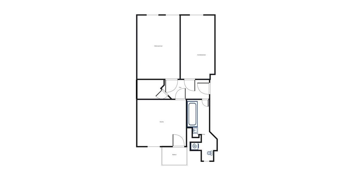 Etagenwohnung Leipzig Nordwest - 2 Zimmer, 64 m&sup2;, 593&euro; | Angebot:25739670