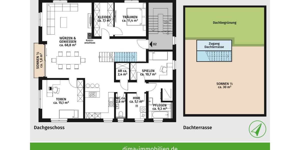 Dachgeschoßwohnung Neukieritzsch - 4 Zimmer, 164 m&sup2;, 2.300&euro; | Angebot:25646766