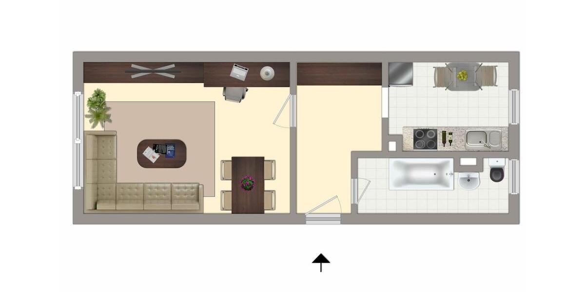 Etagenwohnung Zwenkau - 1 Zimmer, 31 m&sup2;, 235&euro; | Angebot:26279172