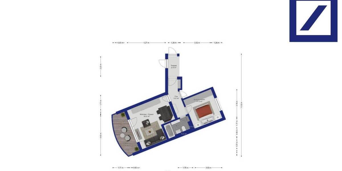 Etagenwohnung Leipzig Lindenthal - 2 Zimmer, 54 m&sup2;, 140.000&euro; | Angebot:26320437