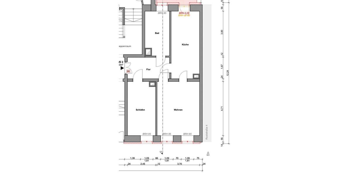Erdgeschoßwohnung Leipzig Altwest - 2 Zimmer, 56 m&sup2;, 728&euro; | Angebot:26532009