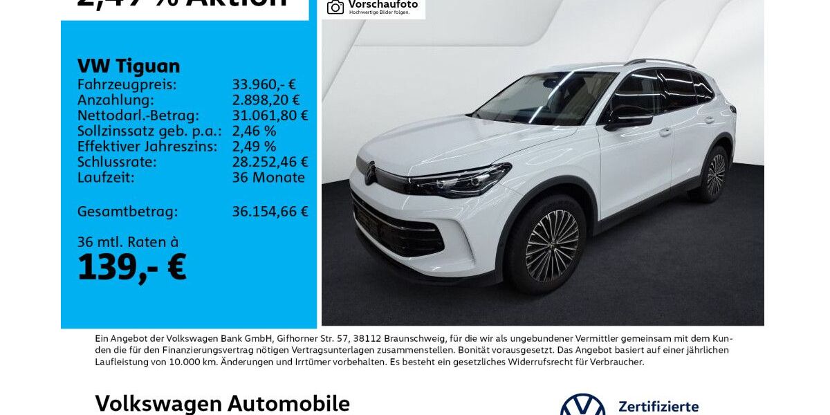 VW Tiguan 14.297 km 32.890 &euro; Leipzig 04178