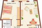 Etagenwohnung Leipzig West - 2 Zimmer, 56 m&sup2;, 560&euro; | Angebot:26606860