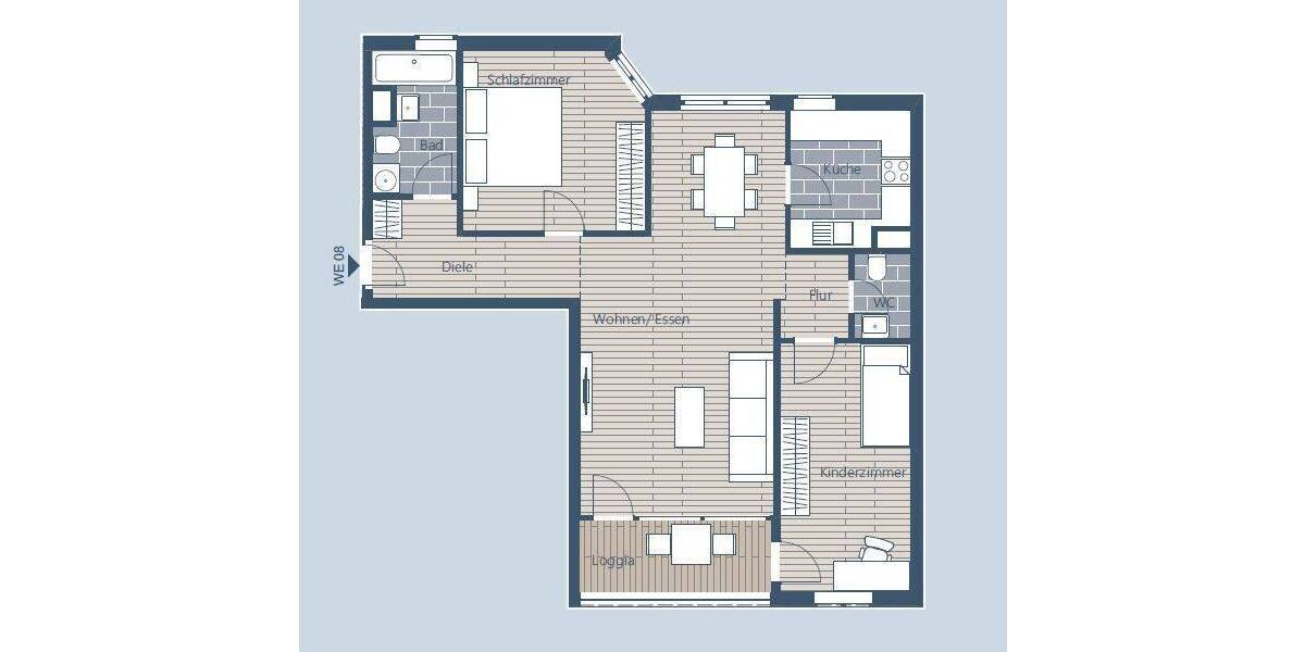 Etagenwohnung Leipzig Lindenau - 3 Zimmer, 76 m&sup2;, 227.000&euro; | Angebot:26569834