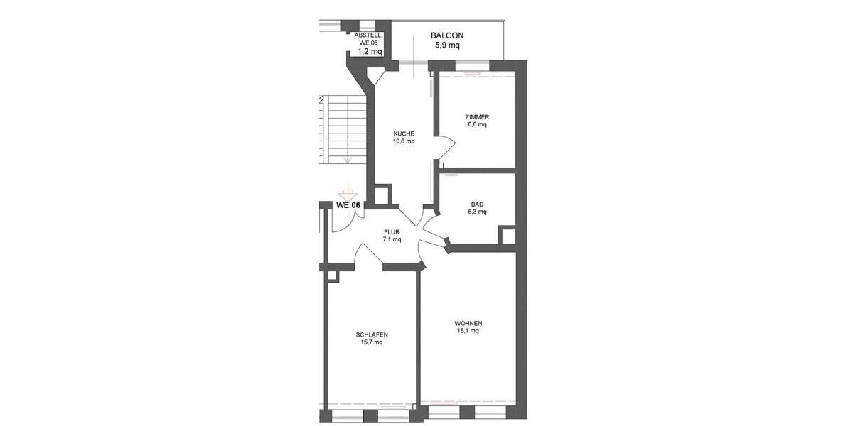 gepflegte 3-Raum-Wohnung mit Balkon in ruhiger Wohnlage Leipzig- Stötteritz 3 zimmer