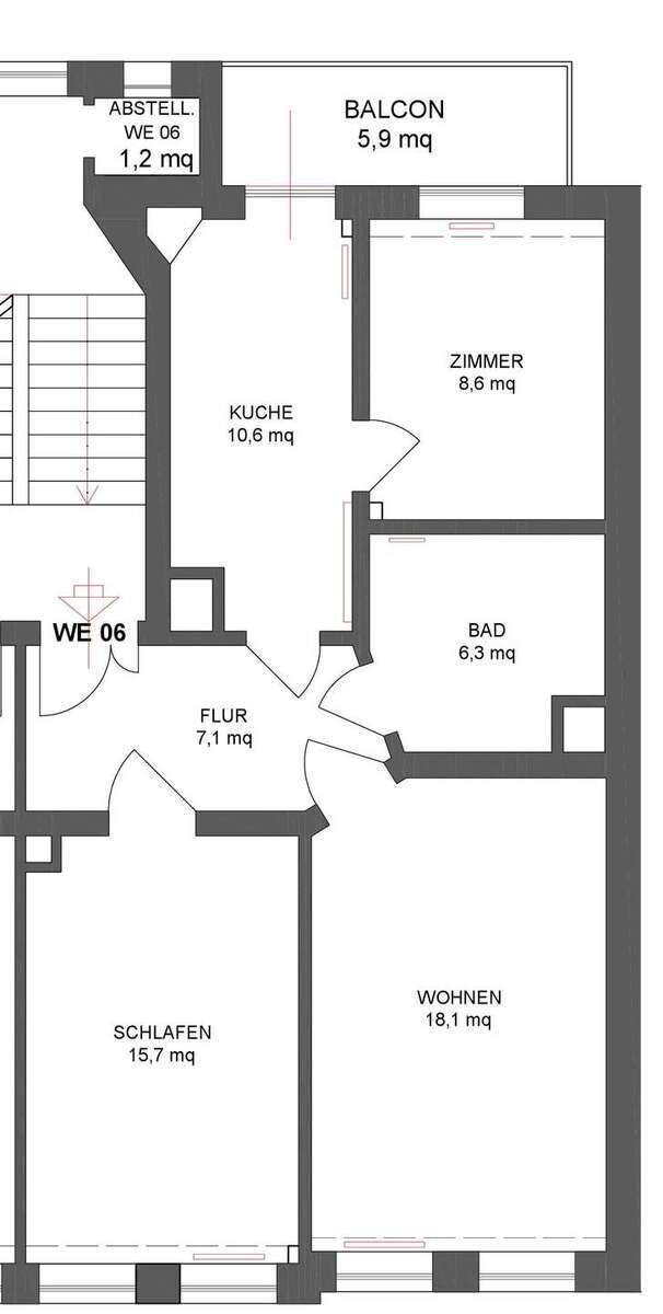 gepflegte 3-Raum-Wohnung mit Balkon in ruhiger Wohnlage Leipzig- Stötteritz 3 zimmer