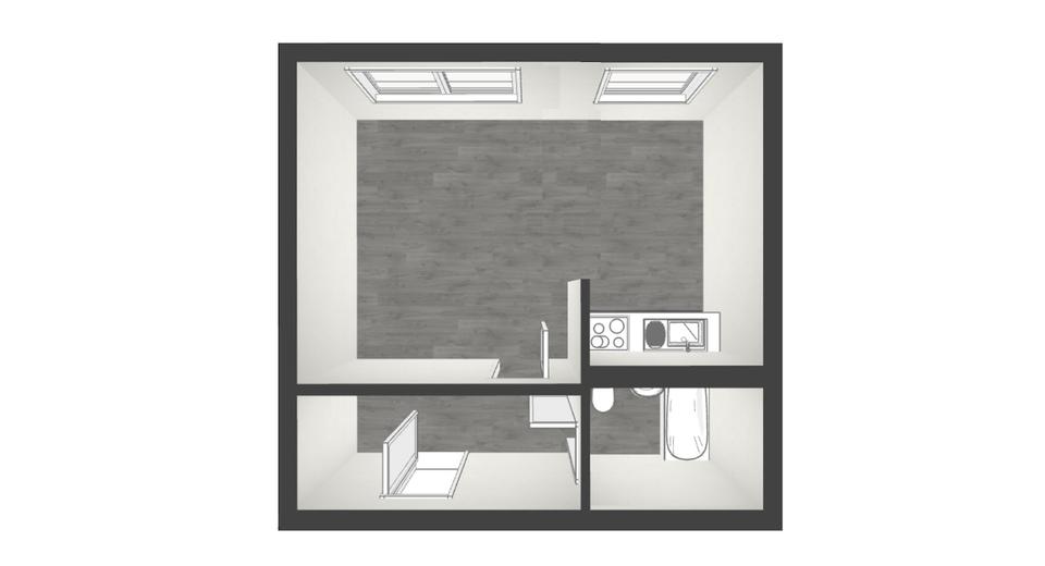 Etagenwohnung Leipzig West - 1 Zimmer, 33 m&sup2;, 326&euro; | Angebot:25342756