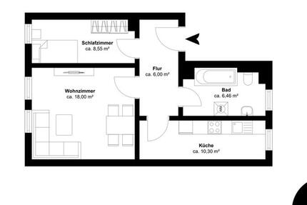+++ 2-Raum-Wohnung in Leipzig Stötteritz +++ WG geeignet +++ TOP saniert 2 zimmer