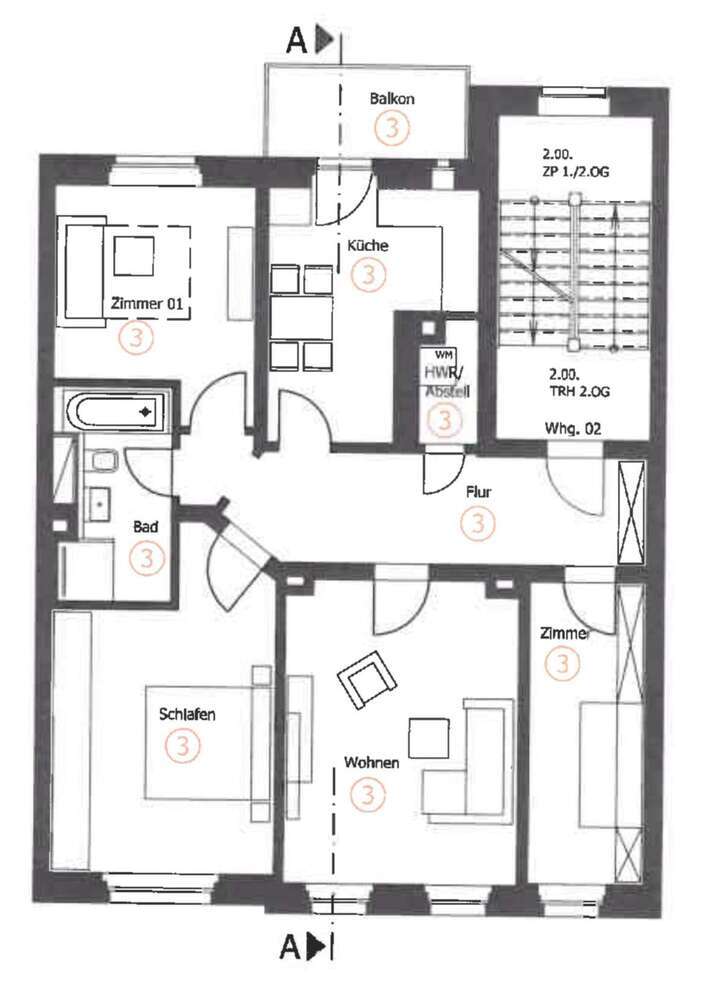 Wohnung zum Mieten in Borsdorf 1.115 € 89 m²