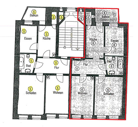 Etagenwohnung Leipzig Zentrum-Süd - 3 Zimmer, 65 m&sup2;, 215.000&euro; | Angebot:26016534